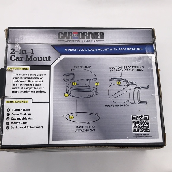 Car & Driver 2 in 1–360 Degrees Rotation Car Mount for Dashboard or Windshield - Picture 5 of 7